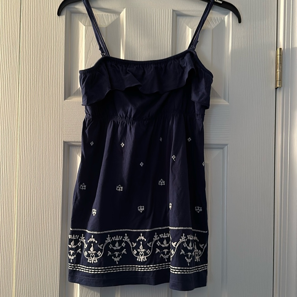 So navy blue spaghetti strap top (NWT)